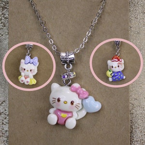Kawaii Character Necklace, Animal Necklace, Puppy Necklace, Dog Necklace, Kitty Necklace, Pendant Necklace - 1PC