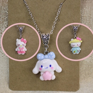 Kawaii Character Necklace, Animal Necklace, Puppy Necklace, Dog Necklace, Kitty Necklace, Pendant Necklace - 1PC