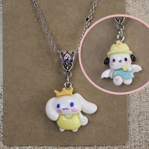 Kawaii Character Necklace, Animal Necklace, Puppy Necklace, Dog Necklace, Kitty Necklace, Pendant Necklace - 1PC