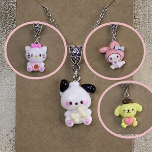 Kawaii Character Necklace, Animal Necklace, Puppy Necklace, Dog Necklace, Kitty Necklace, Pendant Necklace - 1PC