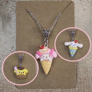Kawaii Character Necklace, Animal Necklace, Puppy Necklace, Dog Necklace, Kitty Necklace, Pendant Necklace - 1PC