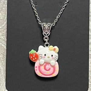 Kawaii Character Necklace, Animal Necklace, Kitty&#39;s Friends, Kitty Necklace, Pendant Necklace - 1PC