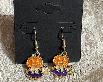 Pendientes Kawaii de Halloween, Pendientes de Fantasma, Pendientes Divertidos y Espeluznantes, Pendientes Dorados, Pendientes de Fantasma de Dibujos Animados