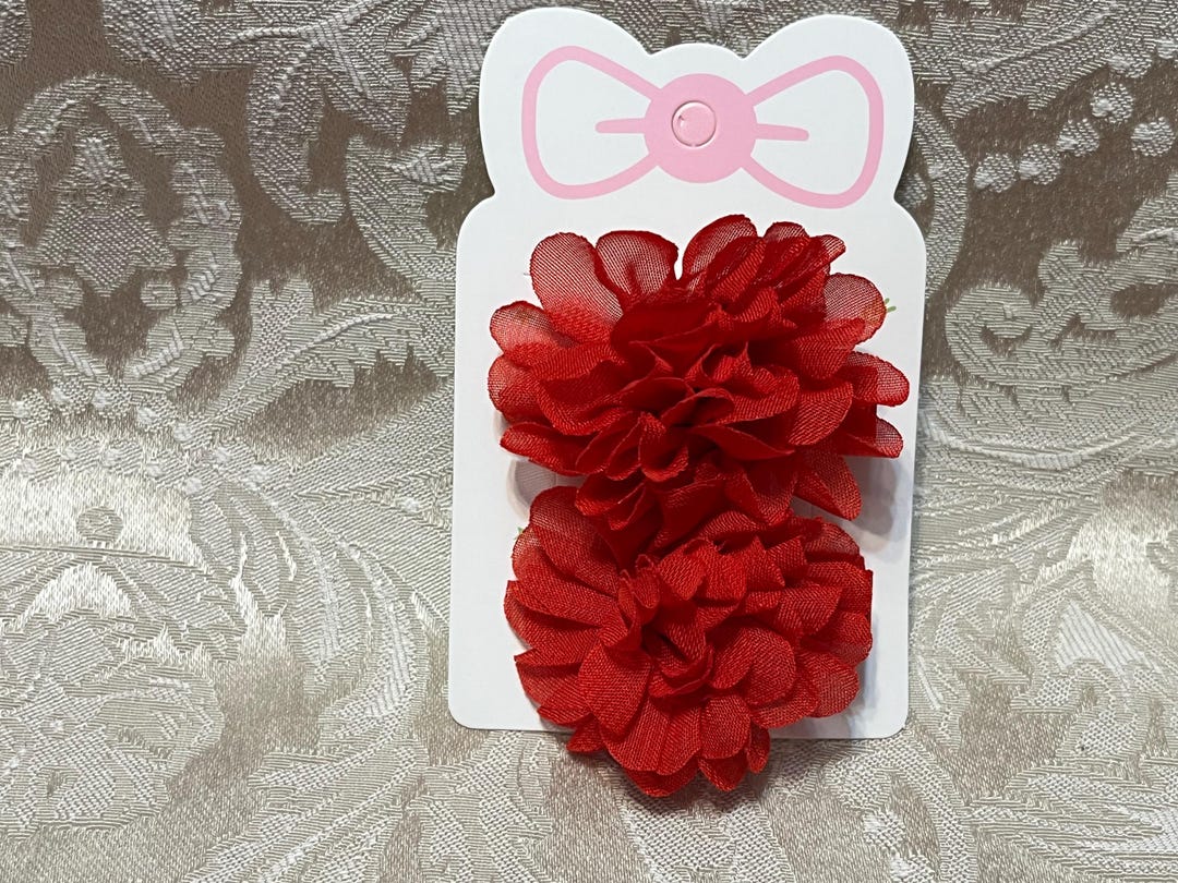 40 Stück Chiffon-Blumen Haarspangen Für Mädchen – 5 Cm, 20 Farben, Mit Alligator-Clips