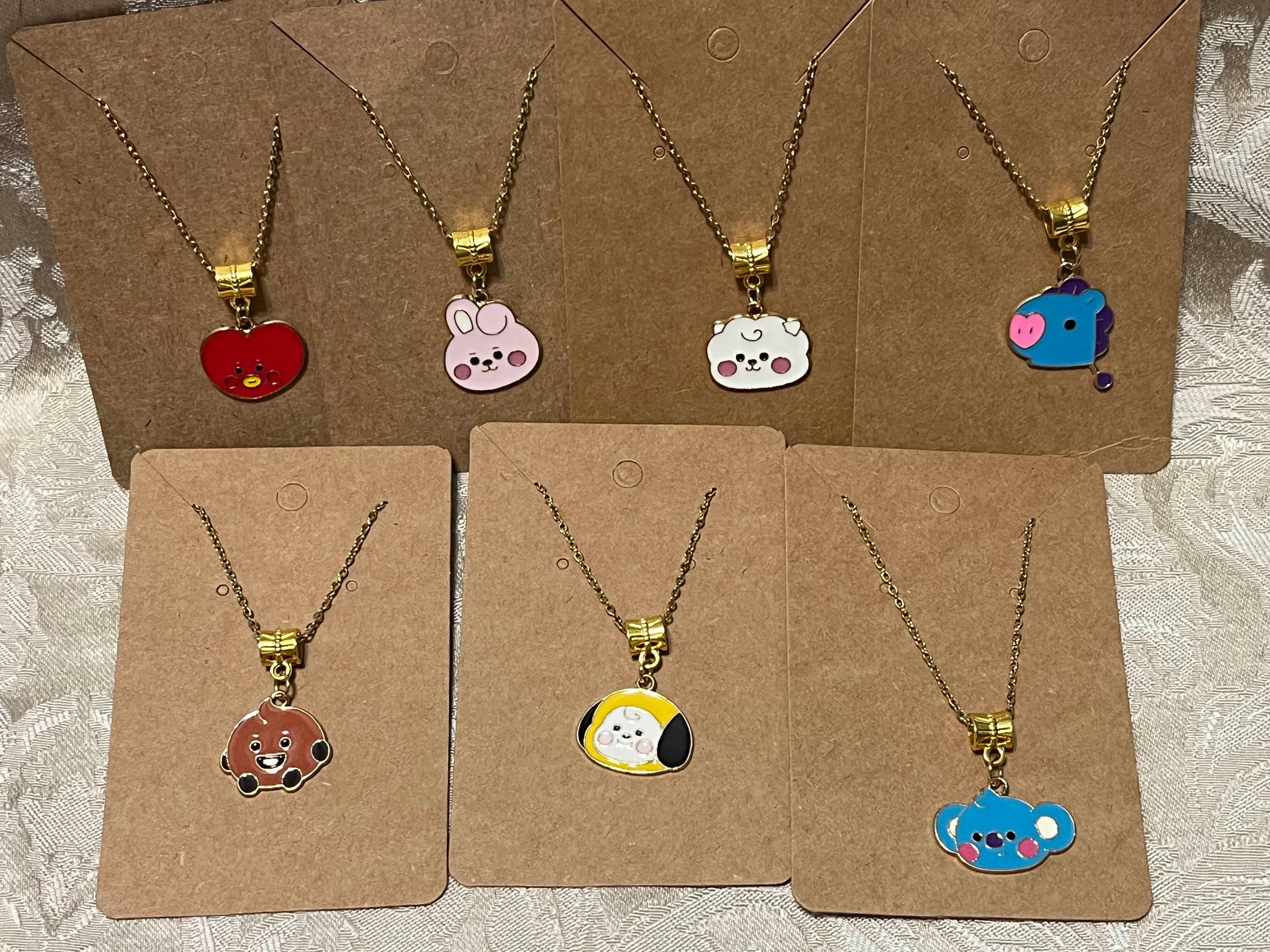 Kawaii BT21 Necklace, Adorable KPOP Necklace, Anime Cartoon Necklace, Pendant Necklace - 1PC