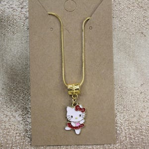 Kawaii Character Necklace, Animal Necklace, Kitty Necklace, Cat Necklace, Pendant Necklace - 1PC