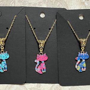 Kawaii Kitty Necklace, Adorable Animal Necklace, Cat Necklace, Pendant Necklace - 1PC