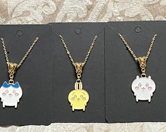 Kawaii Cartoon Character Necklace, Adorable Animal Necklace, Gold Necklace, Pendant Necklace - 1PC