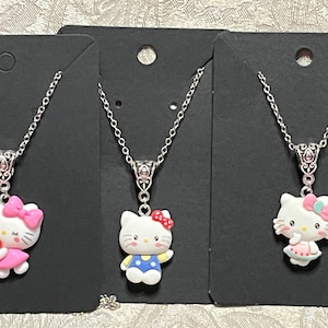 Kawaii Character Necklace, Animal Necklace, Kitty&#39;s Friends, Kitty Necklace, Pendant Necklace - 1PC