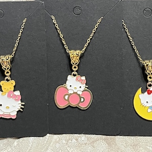 Kawaii Character Necklace, Animal Necklace, Kitty Necklace, Cat Necklace, Pendant Necklace - 1PC