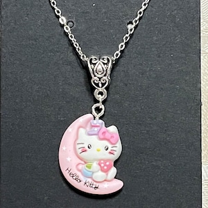 Kawaii Character Necklace, Animal Necklace, Kitty Necklace, Cat Necklace, Pendant Necklace - 1PC
