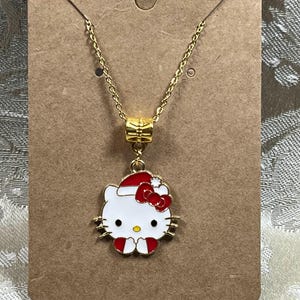 Kawaii Character Necklace, Anime Necklace, Kitty Necklace, Puppy Necklace, Cat Necklace, Pendant Necklace, Christmas Holiday Necklace - 1PC