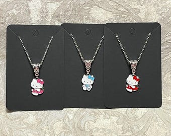 Kawaii Charakter Halskette, Tier Halskette, Kitty Halskette, Katze Halskette, Anhänger Halskette - 1PC