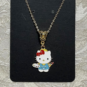 Kawaii Character Necklace, Anime Necklace, Kitty Necklace, Cat Necklace, Pendant Necklace - 1PC