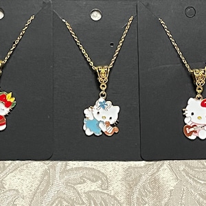 Kawaii Character Necklace, Animal Necklace, Kitty Necklace, Cat Necklace, Pendant Necklace - 1PC