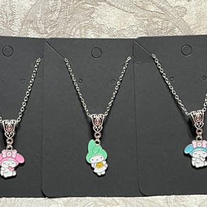 Kawaii Character Necklace, Animal Necklace, Kitty Necklace, Dainty Silver Necklace, Pendant Necklace - 1PC