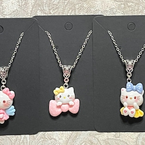 Kawaii Character Necklace, Animal Necklace, Kitty&#39;s Friends, Kitty Necklace, Pendant Necklace - 1PC