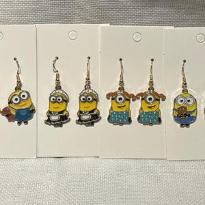 Cartoon Minion Ohrringe, Bob Ohrringe, Gold Ohrringe - 1 Paar