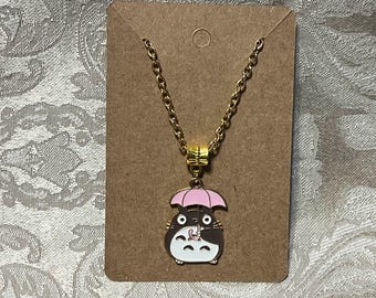 Kawaii Neighbor Necklace, Adorable Anime Necklace, Forest Spirit Necklace, Pendant Necklace - 1PC