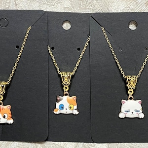 Kawaii Kitty Necklace, Adorable Animal Necklace, Cat Necklace, Pendant Necklace - 1PC