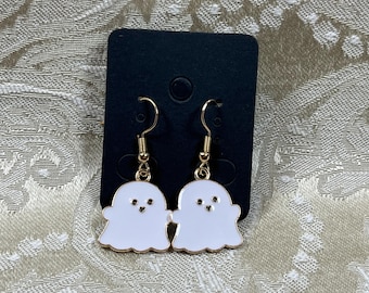 Kawaii Halloween Ohrringe, Geist Ohrringe, gruselige Spaß Ohrringe, Urlaub Ohrringe, Gold Halloween Ohrringe, Cartoon Geist Ohrringe