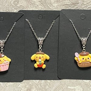 Kawaii Character Necklace, Animal Necklace, Kitty&#39;s Friends, PomPom Necklace, Pendant Necklace - 1PC