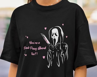 Pink Pony Ghoul - Scream Ghost - Spooky Chappell Horror Movie - Pink Pony Club Midwest Princess Lesbian/Sapphic - Unisex Softstyle T-Shirt