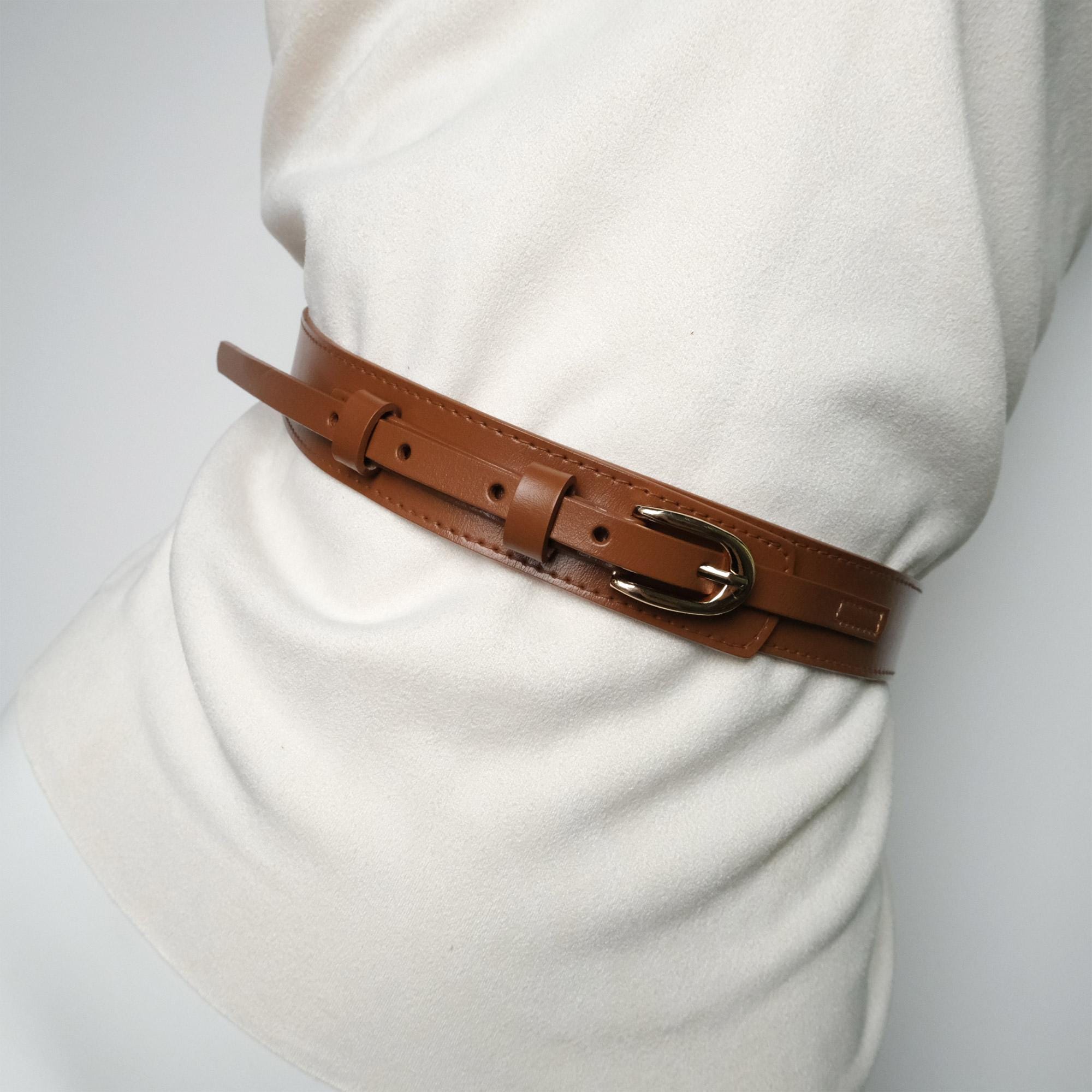 Classic Women\'s Vintage Buckle Belt - Adjustable Genuine Leather for Pants & 3 Pack Women main image 2