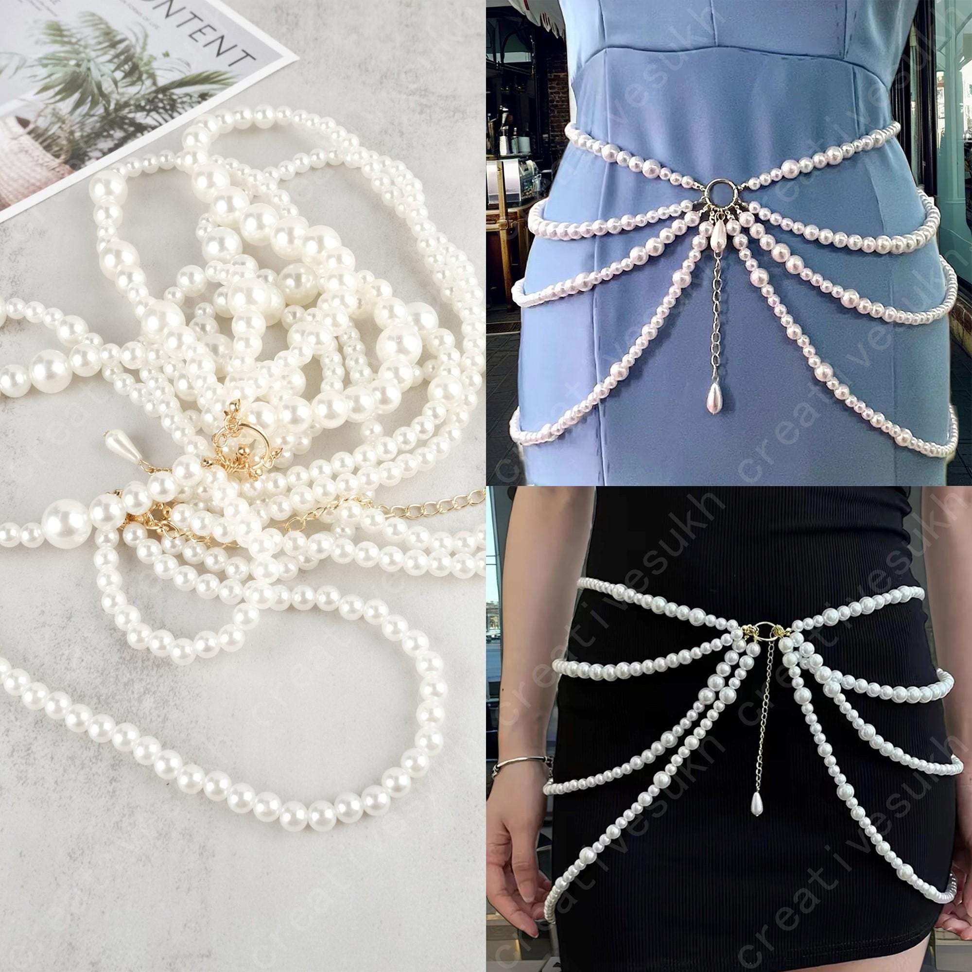 Pearl Waist Belt - Etsy Pearl Waist Belt - Etsy