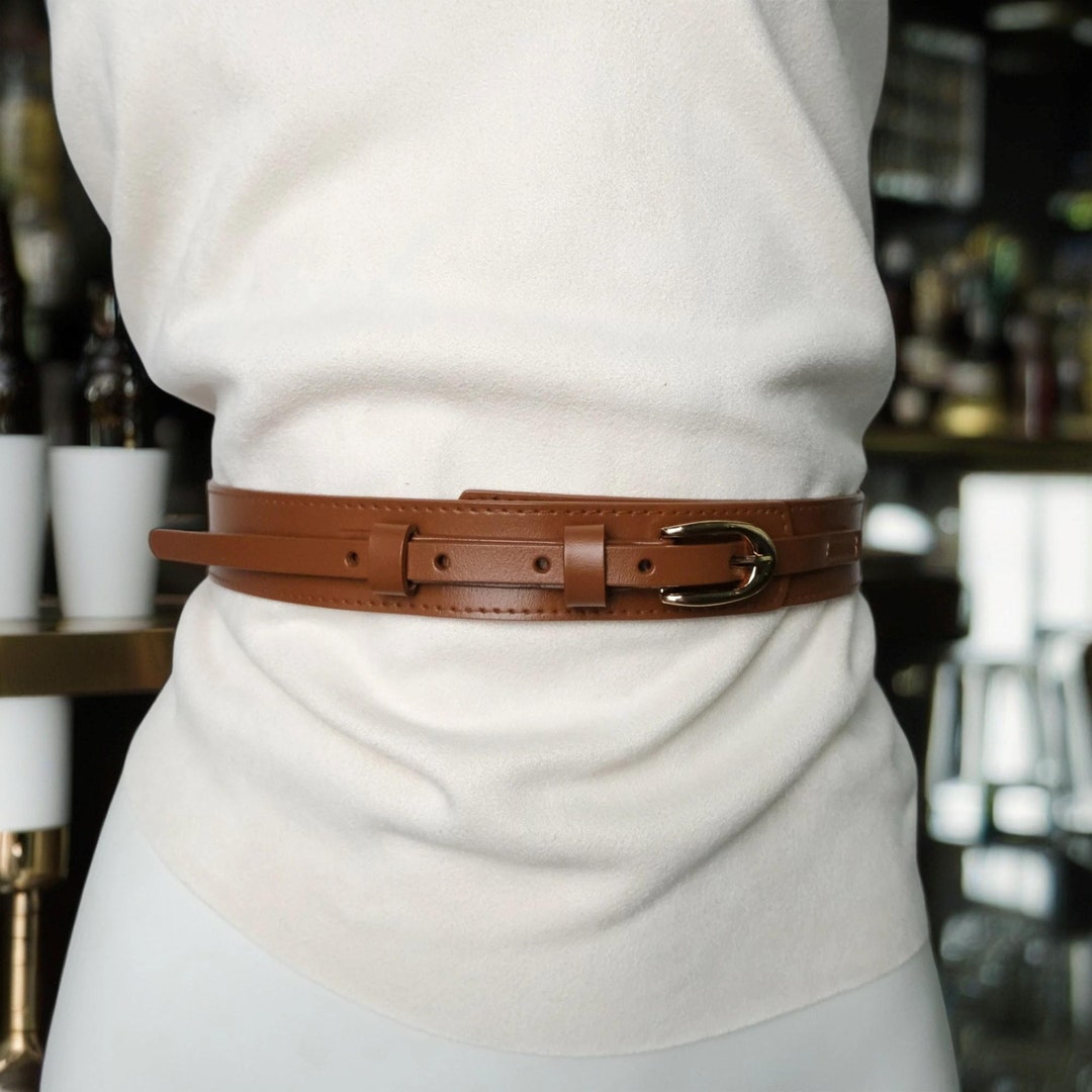 Classic Women\'s Vintage Buckle Belt - Adjustable Genuine Leather for Pants & IWFTC Belt for Women Classic Vintage Buckle Belt Leather  main image 4