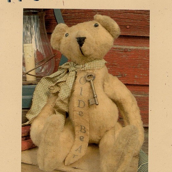 Primitive Bear Digital Pattern Doll Folk Art Raymond OFGTeams Teddy Bear Pattern