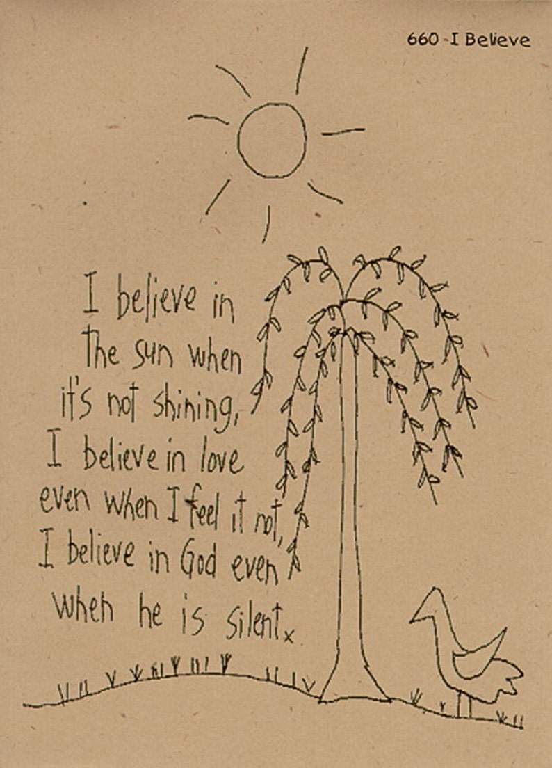 Primitive Christmas Crow Believe in Magic Snow Folk Art PRINT 8x10
