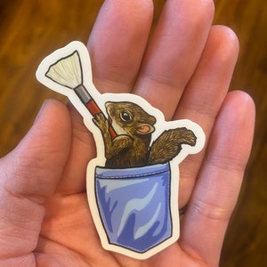 Happy Little Squirrel Sticker