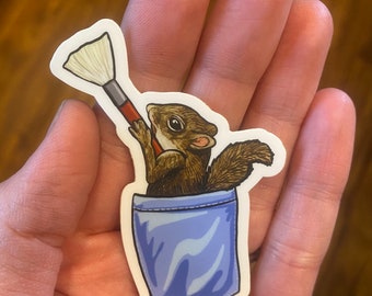 Happy Little Squirrel Sticker