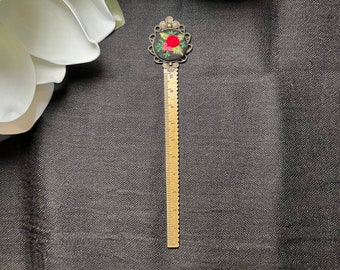 Floral Ruler Bookmark No. 1