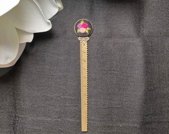 Floral Ruler Bookmark No. 4