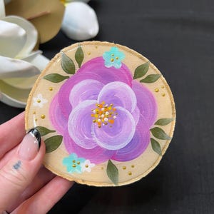 Small Rose Painting on Wood No. 3