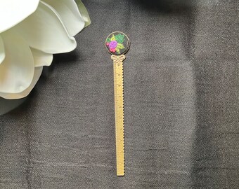 Floral Ruler Bookmark No. 2