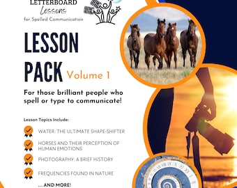 Lesson Pack Volume 1, Letterboard Spelling Lessons, 12 Fun Color-Coded Lessons for Middle and High School Level Spellers