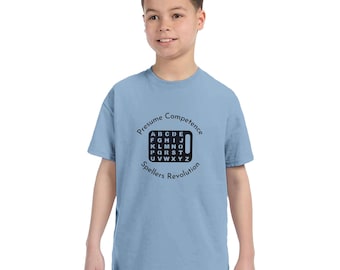 Presume Competence Kids T-Shirt - Spellers Revolution Shirt - Soft & Comfy Tee for Communication