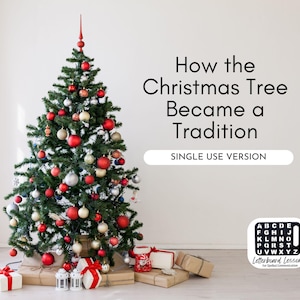 Christmas Tree History Letterboard Lesson: Spelling Communication (Single Use) (PDF)