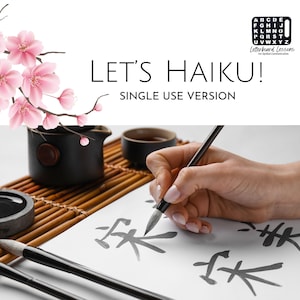 Haiku Lesson: Poetry Letterboard for Spelled Communication (Single Use) (PDF)