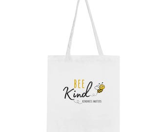 Bumblebee 'Bee Kind' Cotton Tote Bag - Eco-Friendly Kindness Collection
