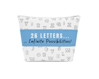 26 Letters Cotton Pouch: Infinite Possibilities, Gift for Spellers
