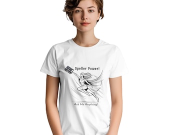 Speller Power Superhero T-Shirt - Empowering Letterboard Communication - Fun Gift for Educators & Spellers