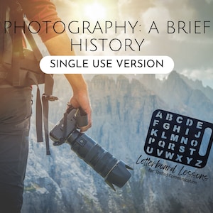 Photography History Lesson: Spelled Communication Alphabet Board (Single Use - PDF)