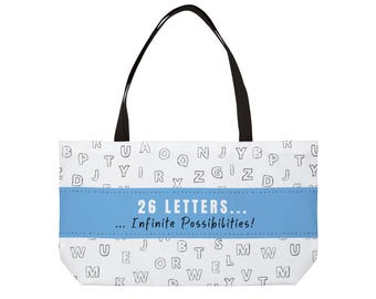 Letterboard Advocate Tote Bag: Spelling Supplies, 26 Letters