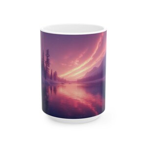 Nordlichter Keramik Becher | 8 Natur-Design-Optionen | Astronomie Kaffee Tasse | Weihnachtsgeschenk | Farbenfrohe Küchen Dekoration Geschenk für die Natur