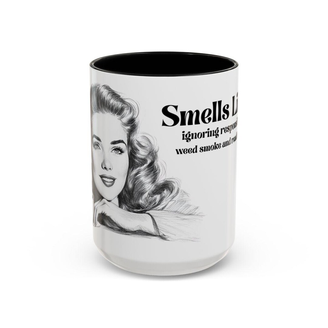 Funny Book Lover Mug - 'Smells Like Ignoring Responsibilities & Reading All Day' - 11oz Gift For Bookworms - View #3