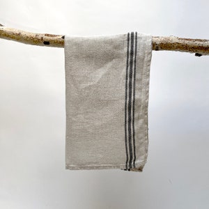 grain sac linen tea towel with stripe image 2